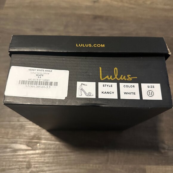 Lulu's women's heel sandals - 5.5 - White (never worn) - Picture 4 of 4